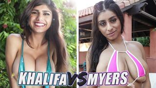 A super hot compilation of the best scenes featuring Mia Khalifa and Violet Myers!