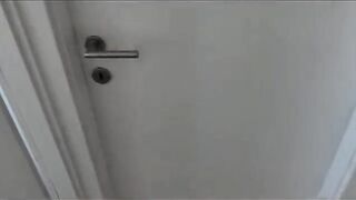 The neighbor wanted intimacy and the condom ended up in her wet pussy