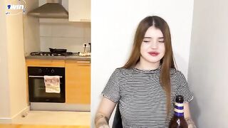 The girl is getting fucked by her neighbor in the wet pussy