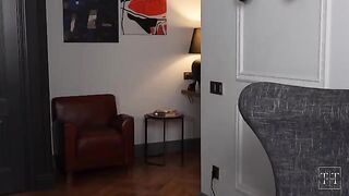 The annoying neighbor prevents me from fucking my beautiful girlfriend in this steamy scene