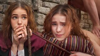 Hermione Granger tries to cast a new spell Clittoria Stimulosa in HD