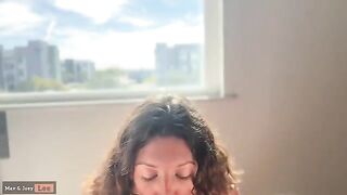 A cute wife getting filled with her husband’s cum
