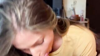 Amateur couple has a intimate moment, with a camera capturing it all