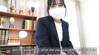 The gardener has sex with his sexy Asian teacher in the classroom