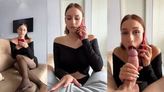 My boyfriend sent me to cheat, I talked dirty on the phone