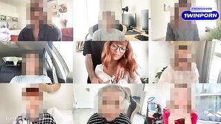 A cute teen got fucked on a Zoom meeting and received a creampie