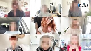 A cute teen got fucked on a Zoom meeting and received a creampie