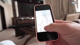 Girl catches her stepbrother spying on her in the shower and demands sex to keep quiet