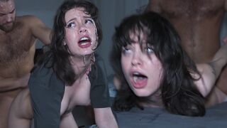 A cute teen babe gets fucked hard and makes a cum bucket
