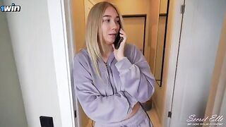 A hot girl rubs her pussy with a friend’s dick without penetration