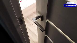 I spied on my stepsister, she found me and sucked my dick
