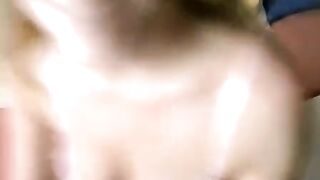 A glasses-wearing girl has sex with her boyfriend at home in POV