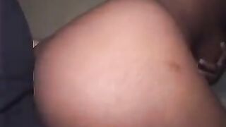Real black guys fuck a white girl with big natural tits hard