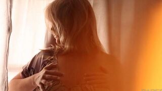 Relaxing big boobs massage with a naughty blondie