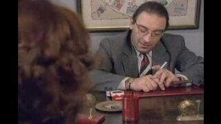 50-year-old man fucks a young student on the table
