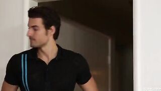 A man fucks a mulatto brunette in a condom