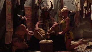 Sex with red-skinned beauties in a fairytale setting