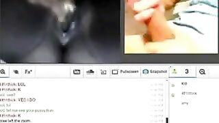 A woman fucks with her husband while camming online