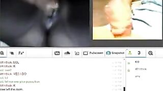 A woman fucks with her husband while camming online