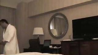 A whore was brought to the hotel room and started undressing