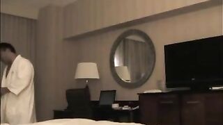 A whore was brought to the hotel room and started undressing