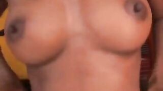 A black woman with a small body is fucking with a white man’s long cock