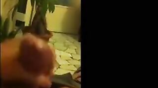 Removal of clothes on the mobile phone while fingering her pussy