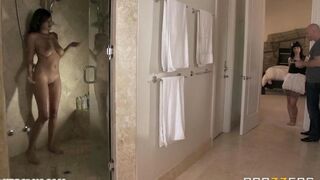 Little girl rudely fucked in the bedroom by Johnny Sins