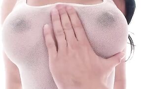 A charming girl sat on a guy’s dick and got cum on her tits