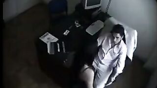 A spy camera is secretly filming a massage session