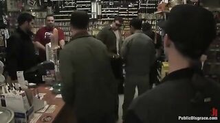 A rough sex in the shop is not polite
