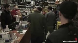 A rough sex in the shop is not polite