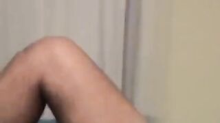Guy masturbating with his cock using gay porn as inspiration