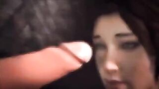 The brave Lara Croft gets into a dangerous situation