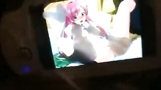 Hentai was very fond of jerking off with hentai porn videos