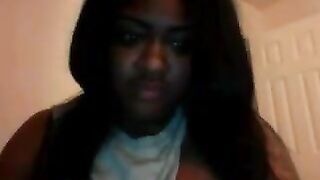 I showed my breasts to the monitor and started milking