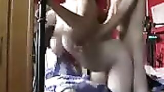 A busty woman fucked in her anal at home, showcasing her passion for intense, homemade encounters