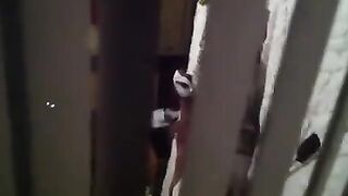 The guy shoots his neighbors fucking with a hidden camera