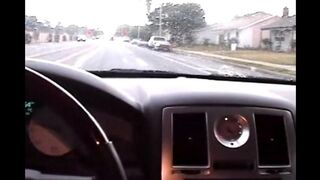 Nikki made a blowjob right in the car, it was quite a daring act