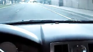 Nikki made a blowjob right in the car, it was quite a daring act
