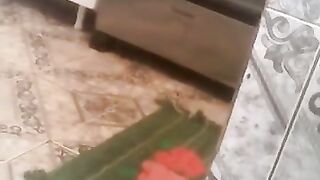 The black woman was fucked only by one member, her pussy a mess