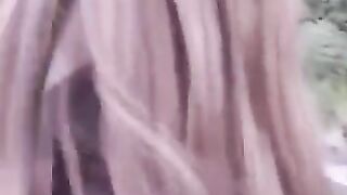 A girl isn't embarrassed to do a blowjob in public places