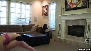 Appetizing girl fucked by a yoga instructor at home