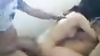 Young Asian beauty fucked by two guys in a steamy scene