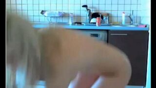 The guy masturbates the naive young girl via webcam