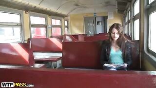 A guy picked up a girl on the train and brought her home for a threesome