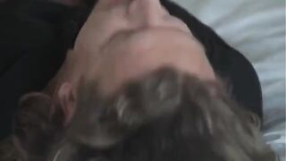 A woman with beautiful breasts gets fucked hard by a man