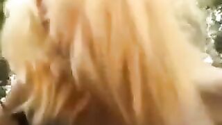 A young slut was fucked in the park outdoors