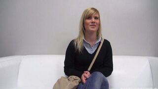 Czech porn casting with a 25-year-old blonde and more