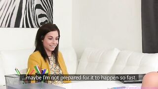 Girlfriend of the agent has a lesbian sex with Tracy Lindsay